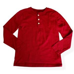 Crewcuts J.Crew Kids Red Henley Tee 6-7